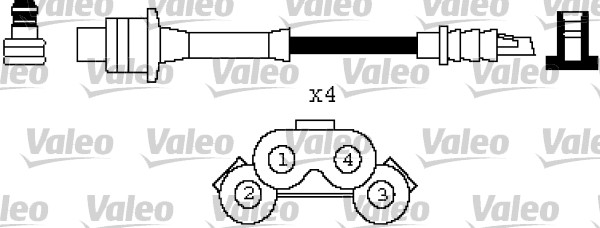 VALEO Gyújtókábel készlet 346429_VALEO