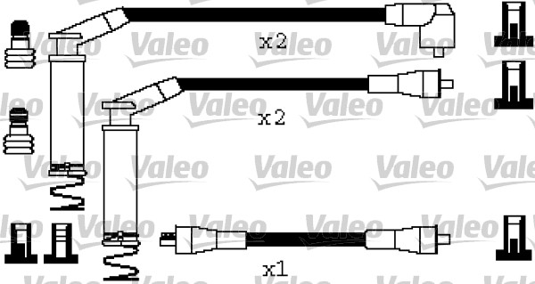 VALEO Gyújtókábel készlet 346404_VALEO