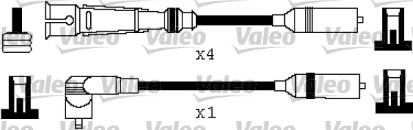 VALEO Gyújtókábel készlet 346385_VALEO