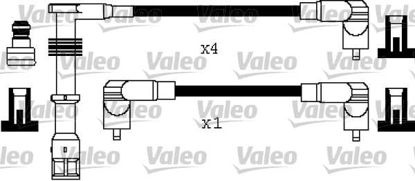 VALEO Gyújtókábel készlet 346384_VALEO