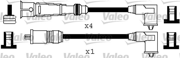 VALEO Gyújtókábel készlet 346363_VALEO