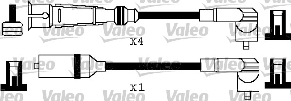 VALEO Gyújtókábel készlet 346362_VALEO