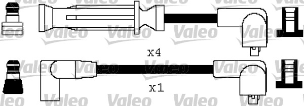 VALEO Gyújtókábel készlet 346345_VALEO