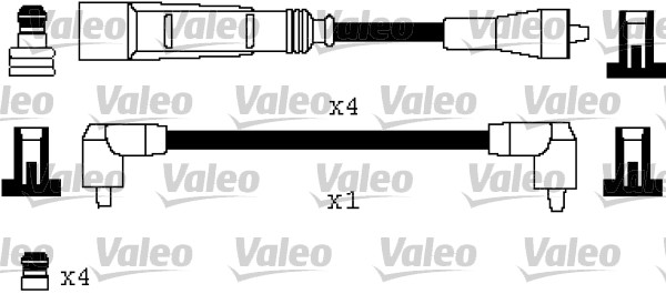 VALEO Gyújtókábel készlet 346333_VALEO