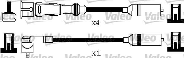 VALEO Gyújtókábel készlet 346320_VALEO