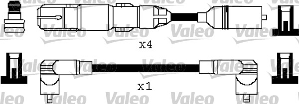 VALEO Gyújtókábel készlet 346318_VALEO