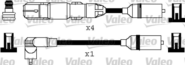 VALEO Gyújtókábel készlet 346317_VALEO