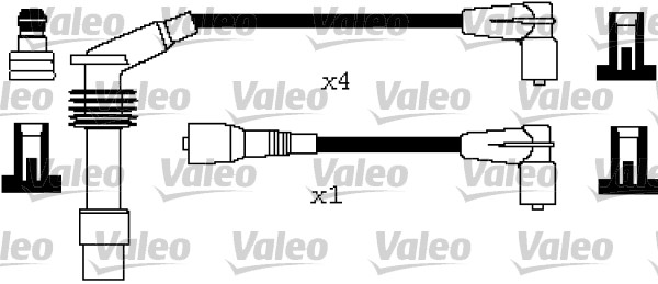 VALEO Gyújtókábel készlet 346291_VALEO