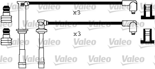 VALEO Gyújtókábel készlet 346283_VALEO