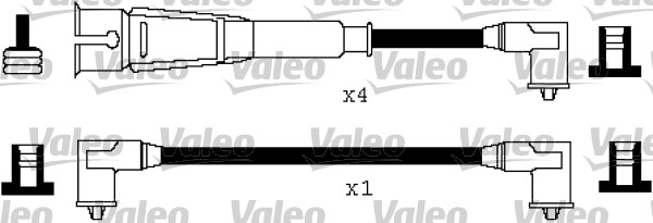 VALEO Gyújtókábel készlet 346266_VALEO