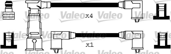 VALEO Gyújtókábel készlet 346265_VALEO