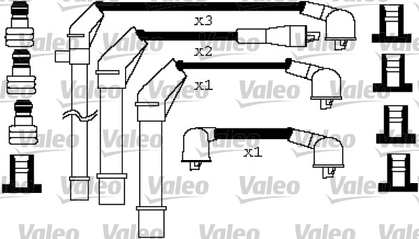 VALEO Gyújtókábel készlet 346259_VALEO