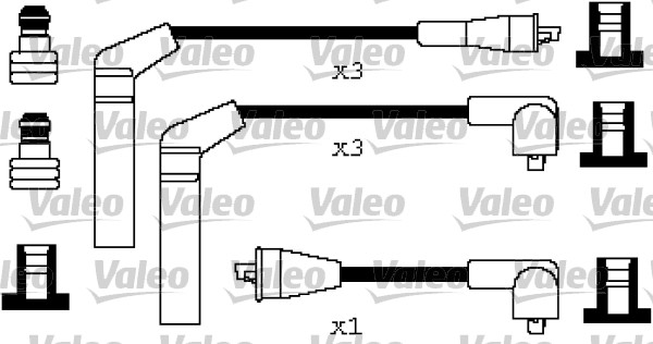 VALEO Gyújtókábel készlet 346255_VALEO