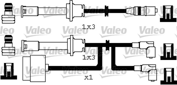 VALEO Gyújtókábel készlet 346249_VALEO