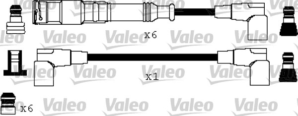 VALEO Gyújtókábel készlet 346221_VALEO