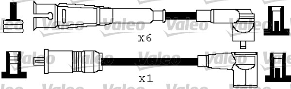 VALEO Gyújtókábel készlet 346219_VALEO