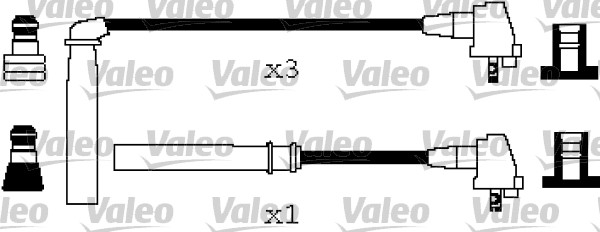 VALEO Gyújtókábel készlet 346198_VALEO