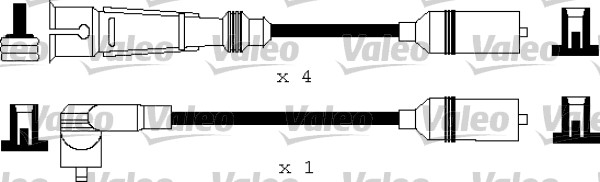 VALEO Gyújtókábel készlet 346177_VALEO