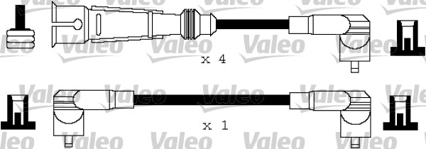 VALEO Gyújtókábel készlet 346117_VALEO