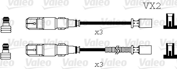 VALEO Gyújtókábel készlet 346071_VALEO