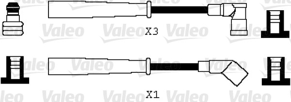 VALEO Gyújtókábel készlet 346066_VALEO