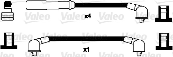 VALEO Gyújtókábel készlet 346064_VALEO