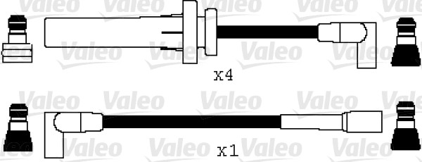 VALEO Gyújtókábel készlet 346054_VALEO