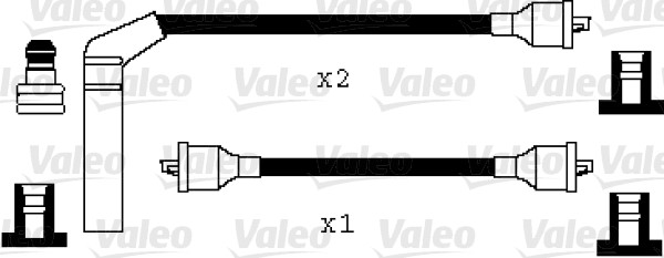 VALEO Gyújtókábel készlet 346017_VALEO