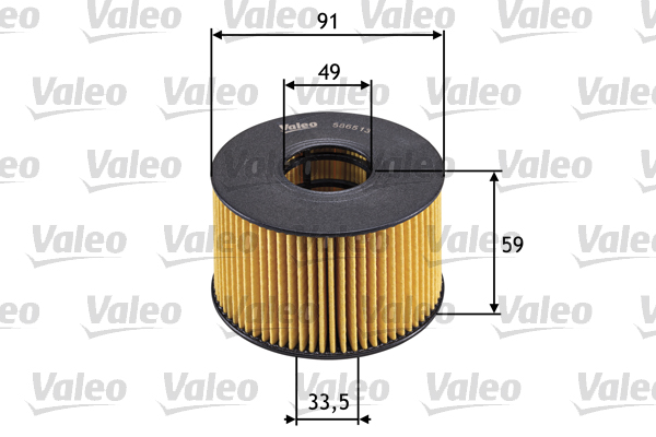 VALEO Olajszűrő betét 586513_VALEO