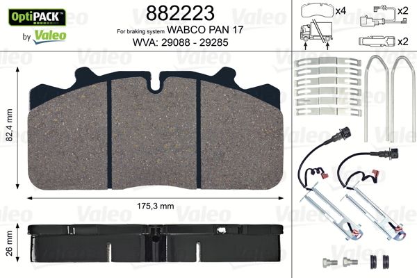 VALEO Első fékbetét 882223_VALEO