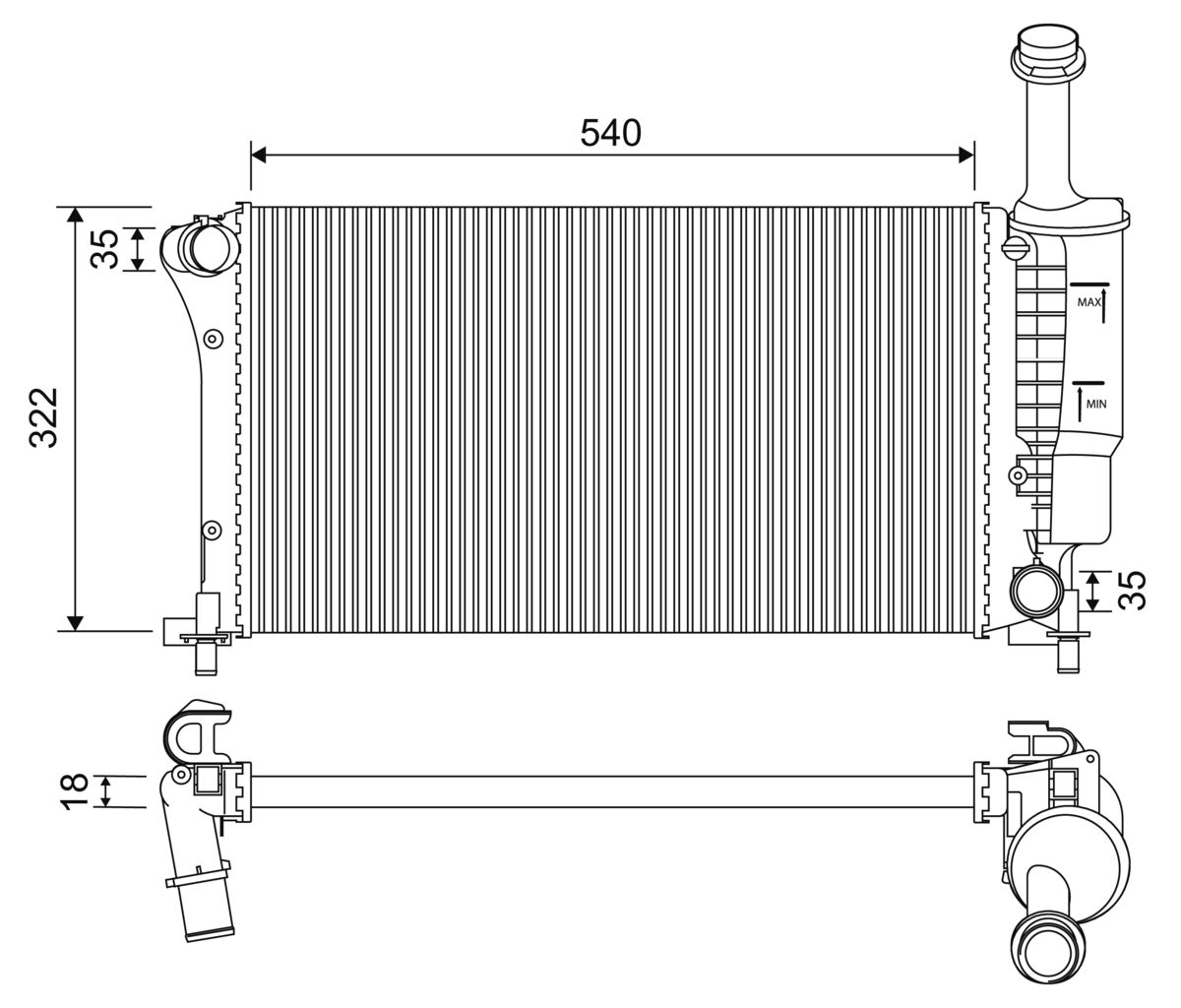 VALEO Vízhűtő 735175_VALEO