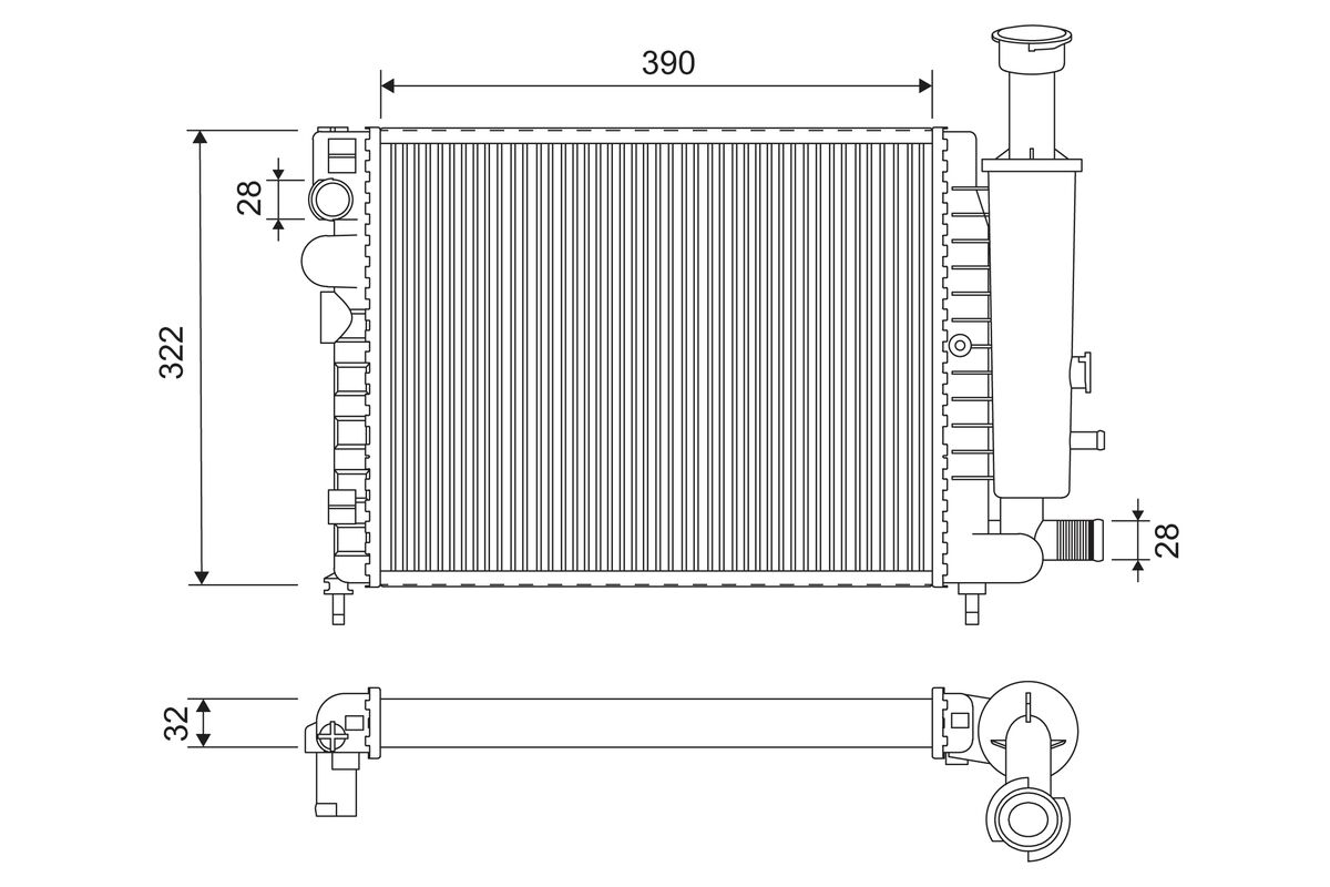 VALEO Vízhűtő TA451_VALEO