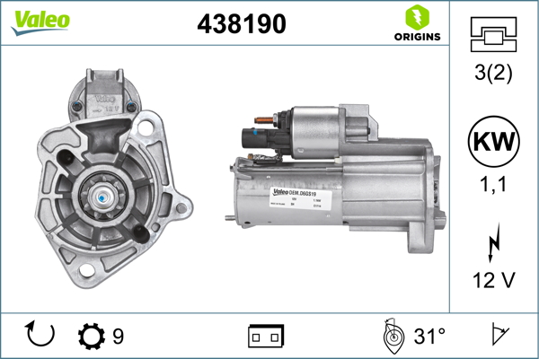 VALEO Önindító 438190_VALEO