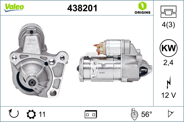 VALEO Önindító 438201_VALEO