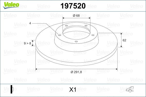 VALEO Féktárcsa, mind 197520_VALEO