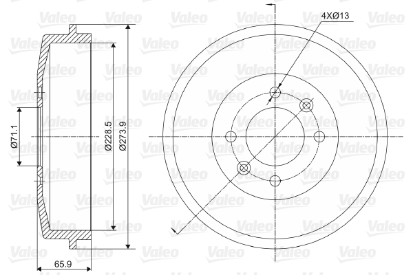 VALEO Fékdob 237000_VALEO