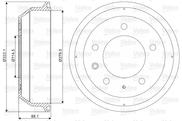 VALEO Fékdob 237004_VALEO