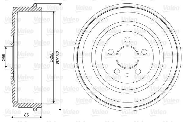 VALEO Fékdob 237005_VALEO