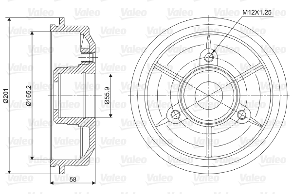 VALEO Fékdob 237010_VALEO