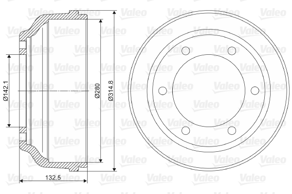 VALEO Fékdob 237015_VALEO