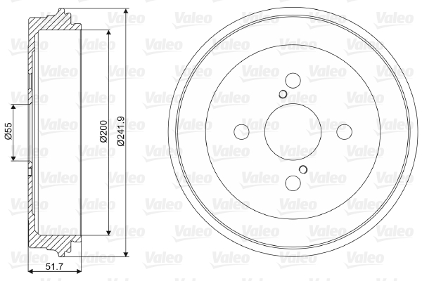 VALEO Fékdob 237031_VALEO