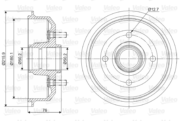 VALEO Fékdob 237032_VALEO