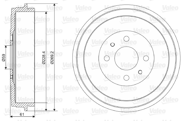 VALEO Fékdob 237037_VALEO