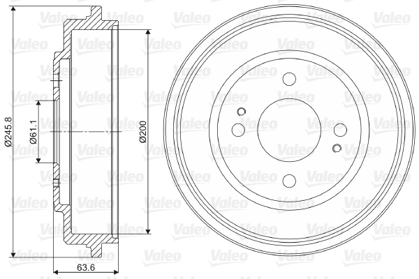 VALEO Fékdob 237043_VALEO