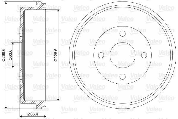 VALEO Fékdob 237045_VALEO