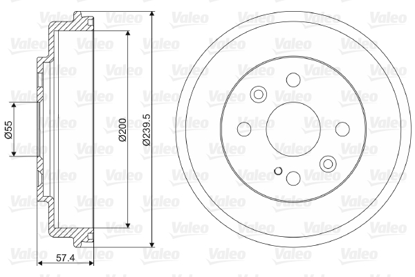 VALEO Fékdob 237046_VALEO