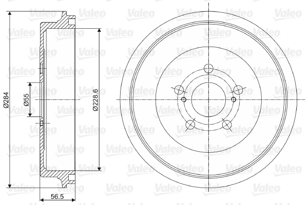 VALEO Fékdob 237050_VALEO