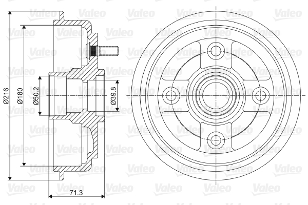 VALEO Fékdob 237052_VALEO