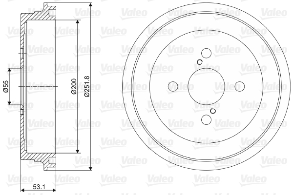 VALEO Fékdob 237057_VALEO