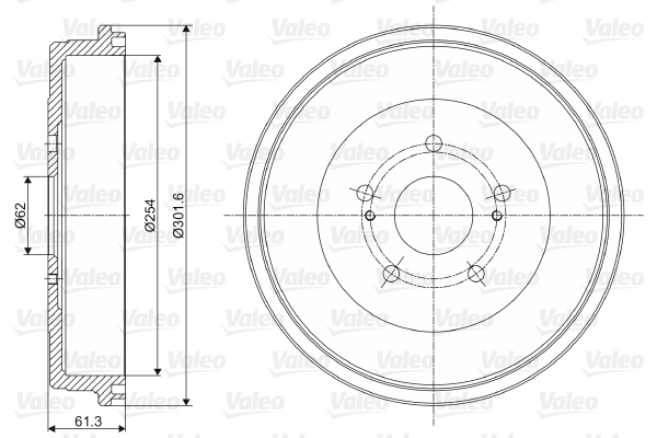 VALEO Fékdob 237063_VALEO